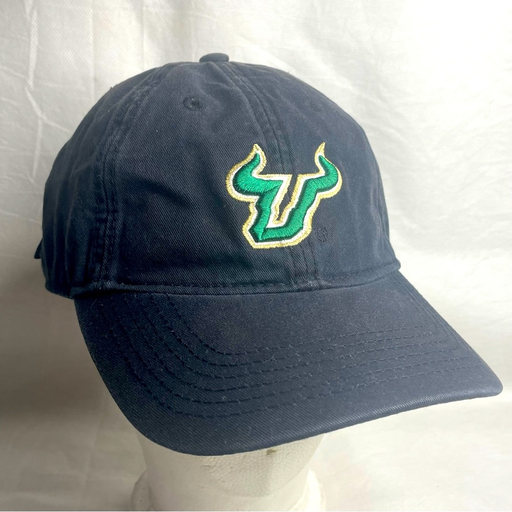 Legacy South Florida Bulls Adjustable Strapback Hat Black Embroidered Logo NCAA